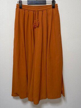 Notewo Orange Elastic Waist Pants